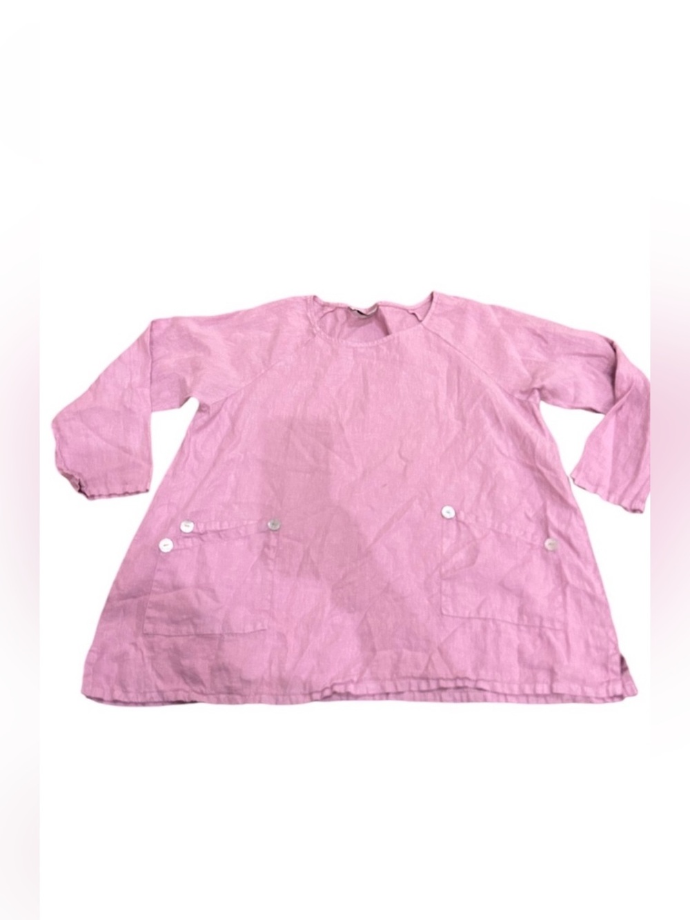 Match Point Linen Lagenlook Shirt size Large